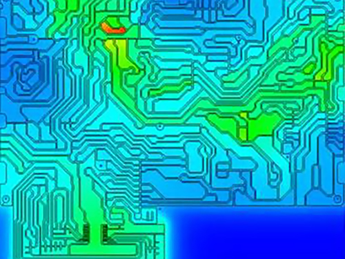 Prediction of thermal and electrical field in printed circuit boards